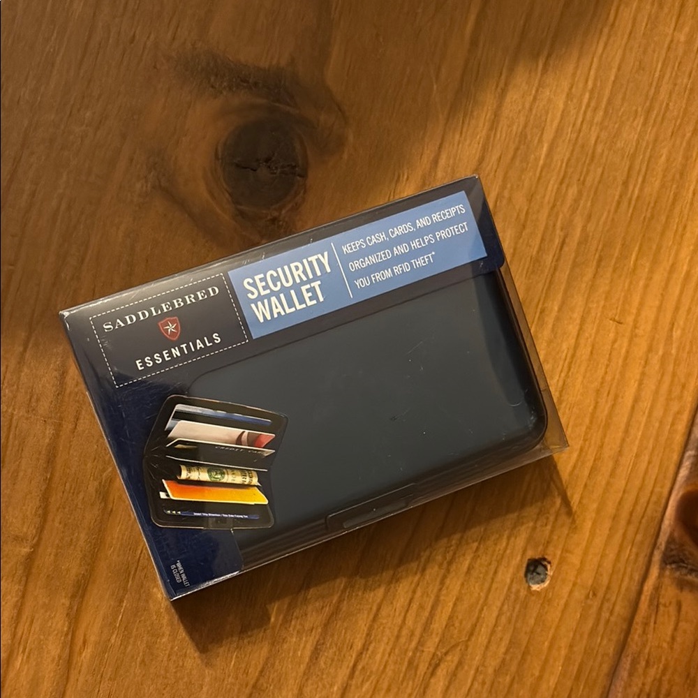 Saddlebred Security Wallet in Navy Blue NWT